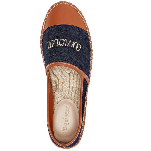 Cinq a Sept Jenna Denim Espadrille Flats European Size 39 / US 8.5 NWOT - Picture 3 of 10